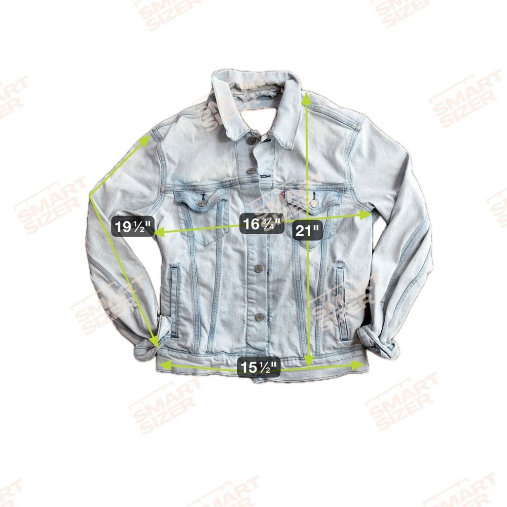 Levi’s Premium Women’s Ex-Boyfriend Trucker Jacket Light Blue Size S Oversized - Picture 2 of 7